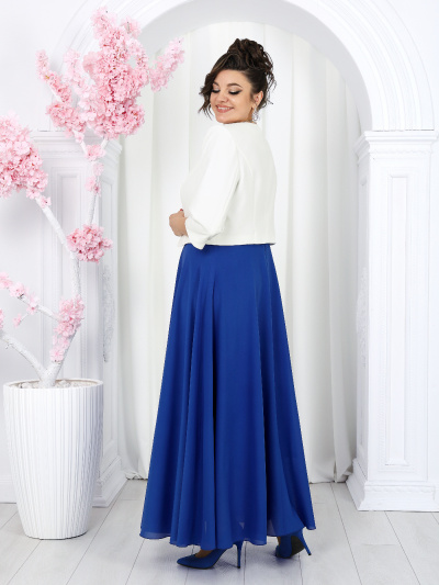 Жакет, платье Ninele 7490 василек - фото 13