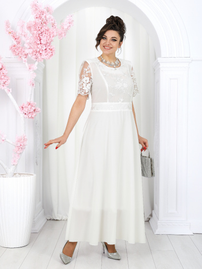 Жакет, платье Ninele 7490 молочный - фото 3