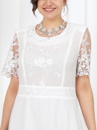 Жакет, платье Ninele 7490 молочный - фото 9