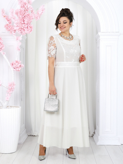 Жакет, платье Ninele 7490 молочный - фото 5