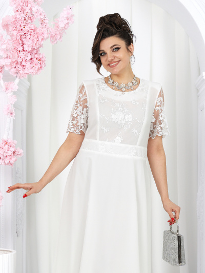 Жакет, платье Ninele 7490 молочный - фото 15