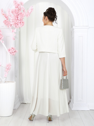 Жакет, платье Ninele 7490 молочный - фото 17