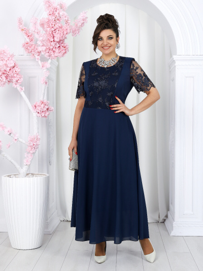 Жакет, платье Ninele 7490 синий - фото 3