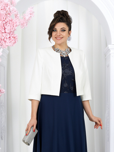 Жакет, платье Ninele 7490 синий - фото 5