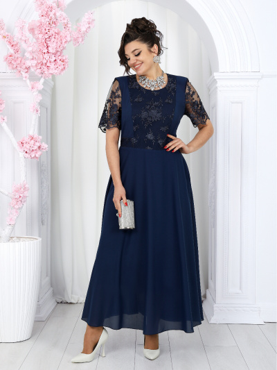 Жакет, платье Ninele 7490 синий - фото 7