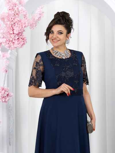 Жакет, платье Ninele 7490 синий - фото 9