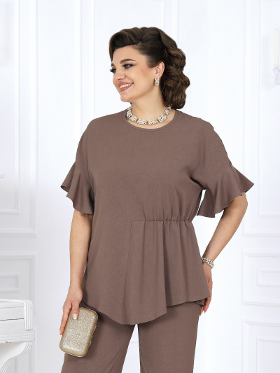 Блуза, брюки Ninele 7493 светло-коричневый - фото 9