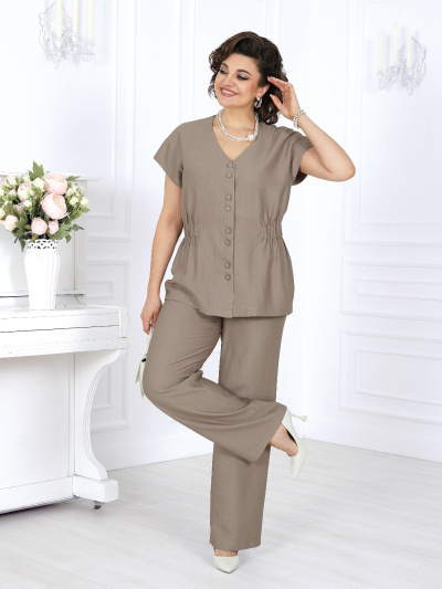 Блуза, брюки Ninele 7494 светло-коричневый - фото 1