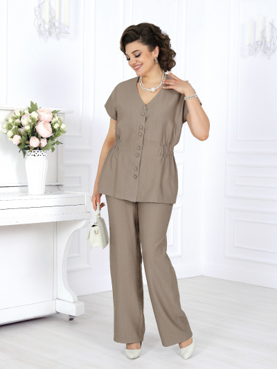 Блуза, брюки Ninele 7494 светло-коричневый - фото 7