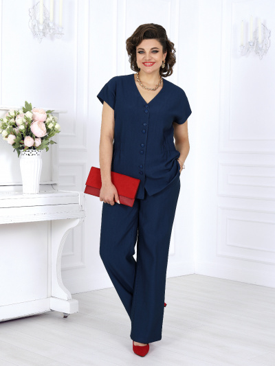 Блуза, брюки Ninele 7494 синий - фото 3