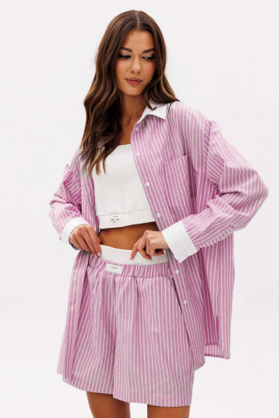 Рубашка, топ, шорты Fantazia Mod 5090 розовый - фото 1