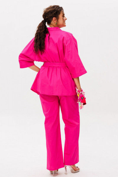 Брюки, кардиган Anelli 1597 малиновый_щербет - фото 9