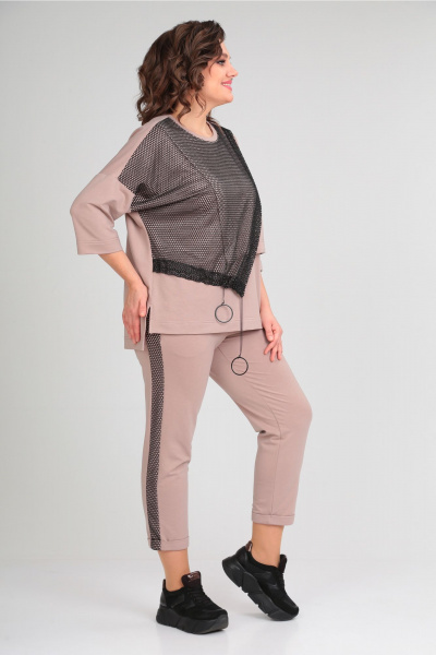 Брюки, джемпер Michel chic 1329/1 пудра-черный - фото 9