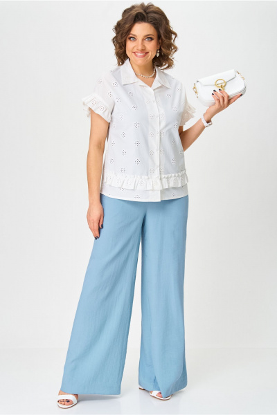 Блуза, брюки, топ Aira Style 24226 серо-голубой - фото 19
