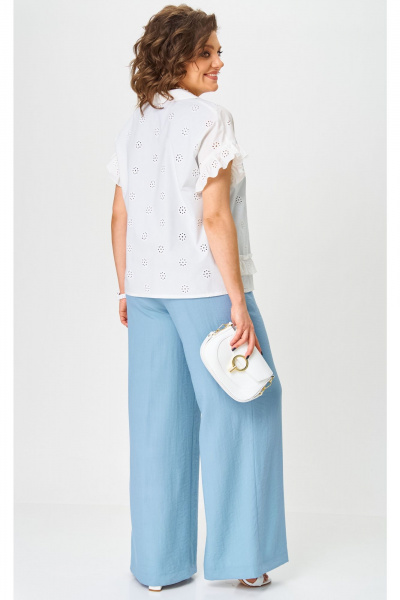 Блуза, брюки, топ Aira Style 24226 серо-голубой - фото 3