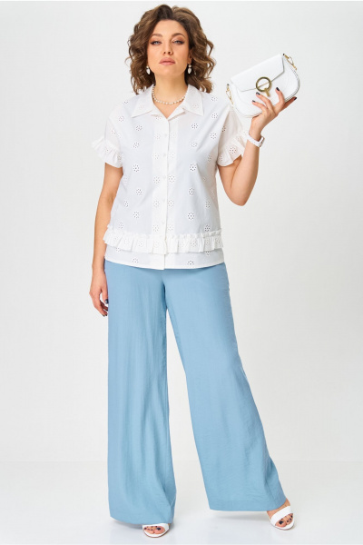 Блуза, брюки, топ Aira Style 24226 серо-голубой - фото 9