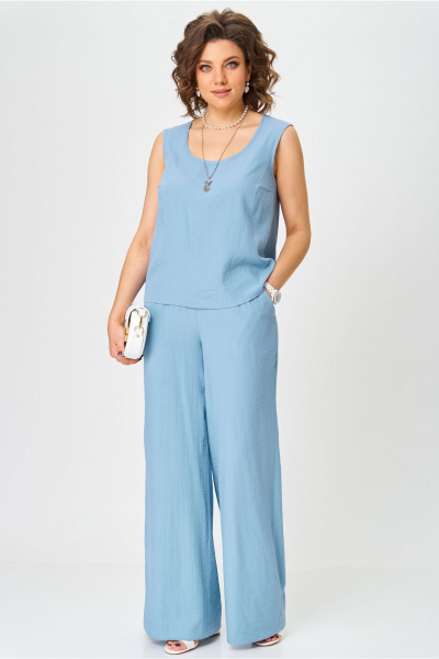 Блуза, брюки, топ Aira Style 24226 серо-голубой - фото 7