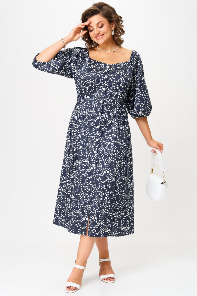 Платье Aira Style 24424 сине-белый - фото 15