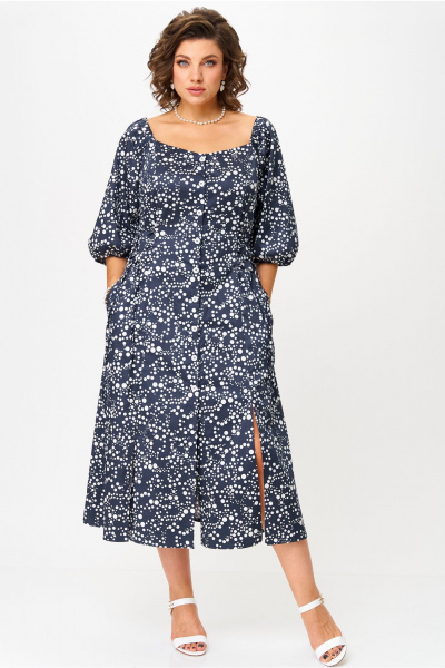 Платье Aira Style 24424 сине-белый - фото 13