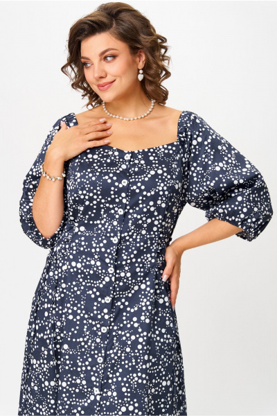 Платье Aira Style 24424 сине-белый - фото 11