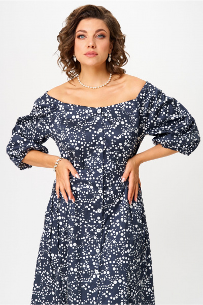 Платье Aira Style 24424 сине-белый - фото 9