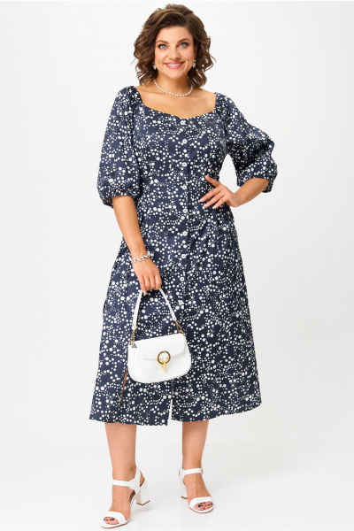 Платье Aira Style 24424 сине-белый - фото 7