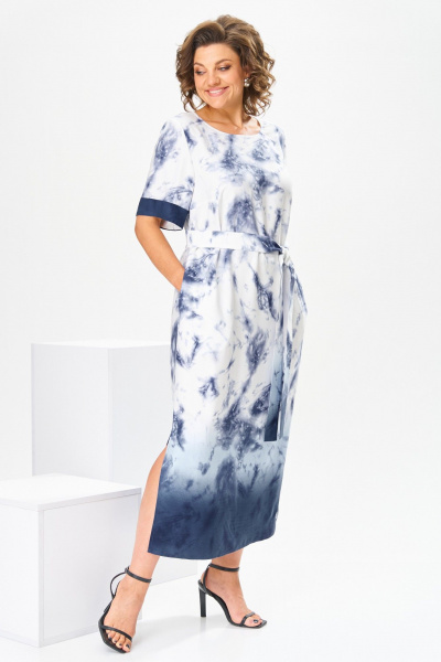 Платье Romanovich Style 1-2808 сине-белый - фото 15