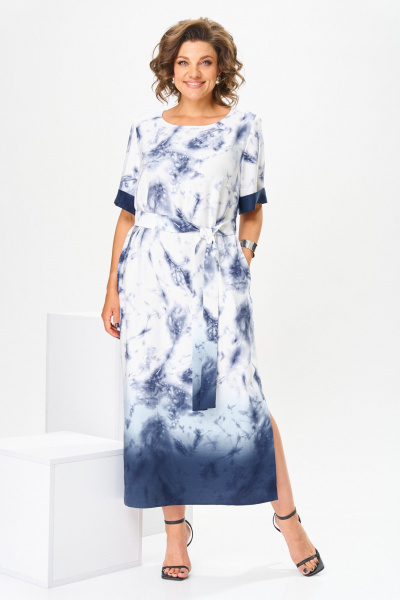Платье Romanovich Style 1-2808 сине-белый - фото 1