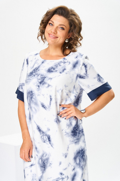 Платье Romanovich Style 1-2808 сине-белый - фото 11