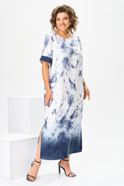 Платье Romanovich Style 1-2808 сине-белый - фото 7