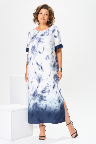 Платье Romanovich Style 1-2808 сине-белый - фото 5