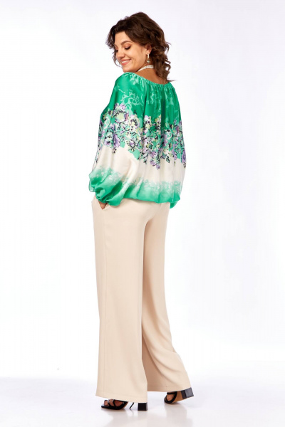 Блуза Ольга Стиль С-881 цветы - фото 13