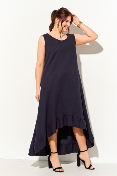 Платье IVA 1813 синий - фото 13