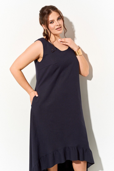 Платье IVA 1813 синий - фото 7