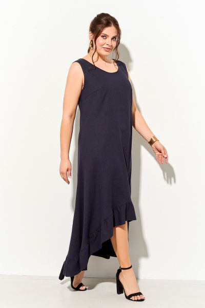 Платье IVA 1813 синий - фото 3