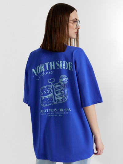 Футболка Mark Formelle 112953/24-26463П-0 ультрамарин_печать_1_сл_на_пол_2_сл_на_спинке - фото 2