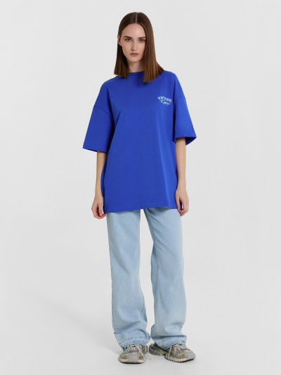 Футболка Mark Formelle 112953/24-26463П-0 ультрамарин_печать_1_сл_на_пол_2_сл_на_спинке - фото 1