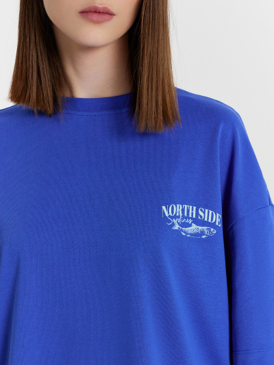 Футболка Mark Formelle 112953/24-26463П-0 ультрамарин_печать_1_сл_на_пол_2_сл_на_спинке - фото 5