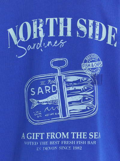 Футболка Mark Formelle 112953/24-26463П-0 ультрамарин_печать_1_сл_на_пол_2_сл_на_спинке - фото 6