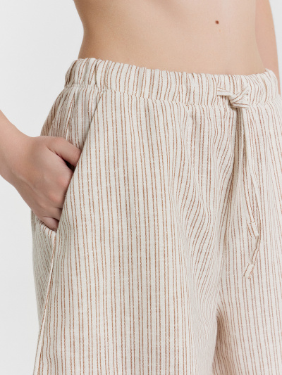 Шорты Mark Formelle 132341-1/24-33390П-9 коричневая_полоска_на_молочном - фото 5