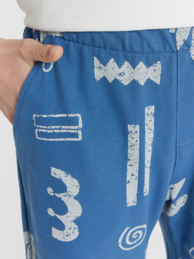 Шорты Mark Formelle 133351/24-27236П-11 узоры_на_пепельно_синем - фото 5