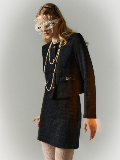 Юбка Mark Formelle 152805/24-34094П-4 клетка_на_черном - фото 3