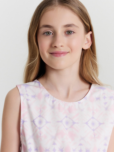 Сарафан Mark Formelle 177743/24-33353П-9 розовые_разводы_на_белом - фото 5