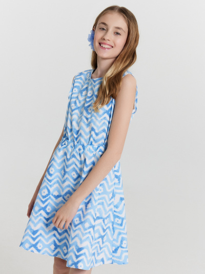 Сарафан Mark Formelle 177743/24-33354П-9 зигзаги_на_белом - фото 1