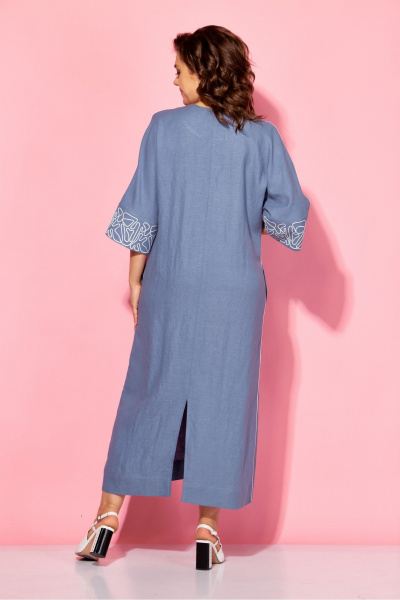 Платье AVA fashion М-123 синяя_сталь - фото 13