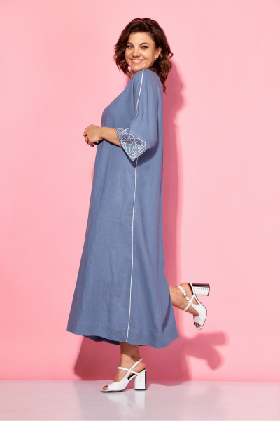 Платье AVA fashion М-123 синяя_сталь - фото 5