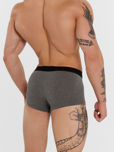 Трусы Mark Formelle 411188-2/25-5144П-5 серый_меланж_4348_F_морская_волна_печать_2_сл_1тр_ - фото 4