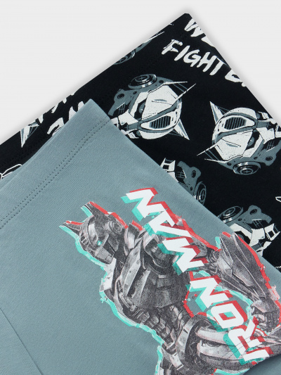 Трусы Mark Formelle 411216-2/25-5149П-5 бриз_роботы_на_черном_3_сл_1тр_на_ЛВ_дет - фото 7