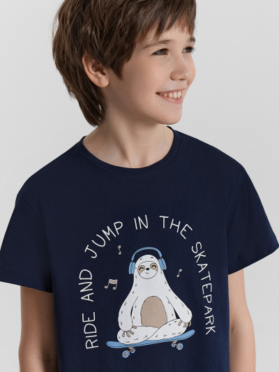 Футболка, шорты Mark Formelle 563322-1/24-32078ПП-0 т.синий_печать_Печать - фото 6