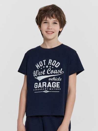 Футболка, шорты Mark Formelle 563322-1/24-32078ПП-0 т.синий_печать1_Печать - фото 4